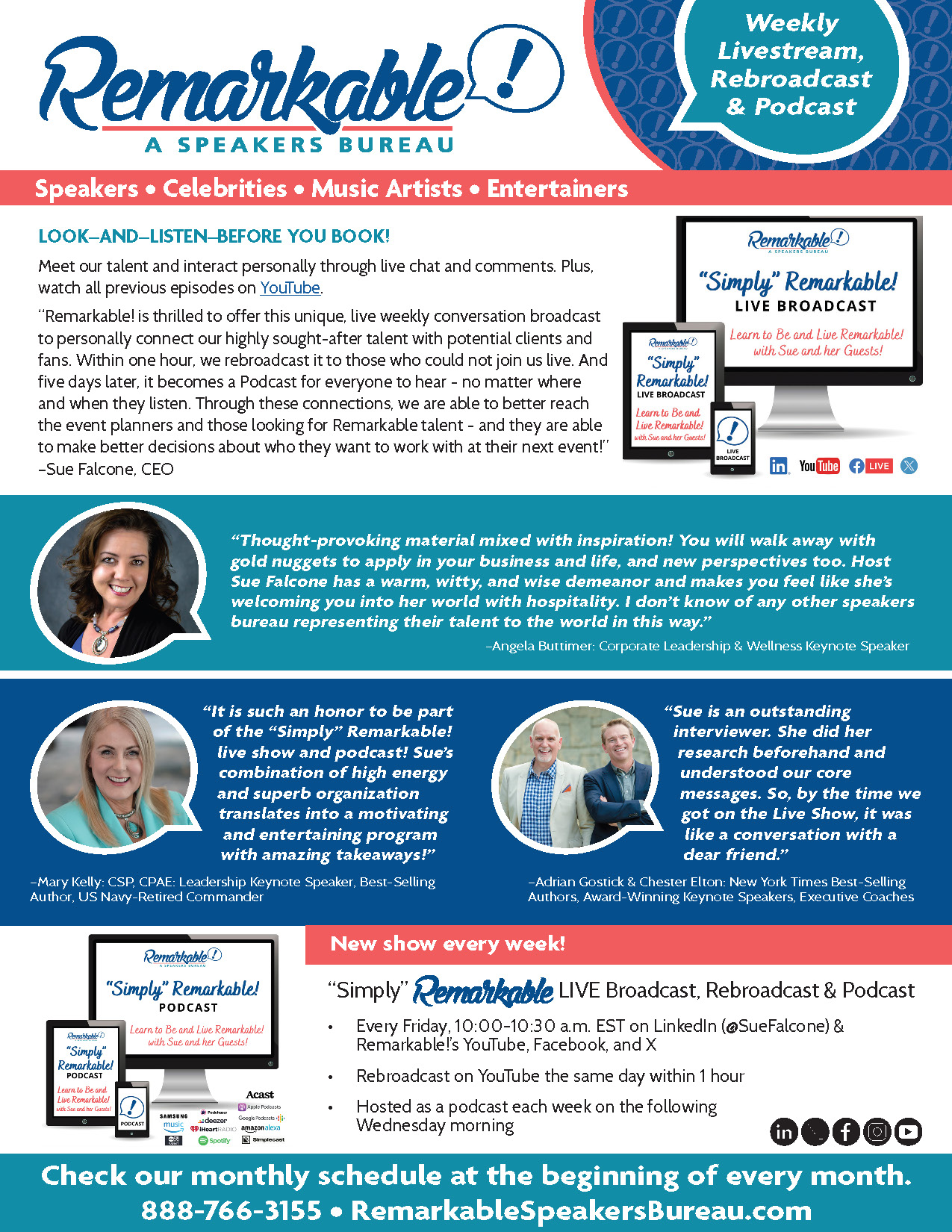 Remarkable A Speakers Bureau new live show one sheet